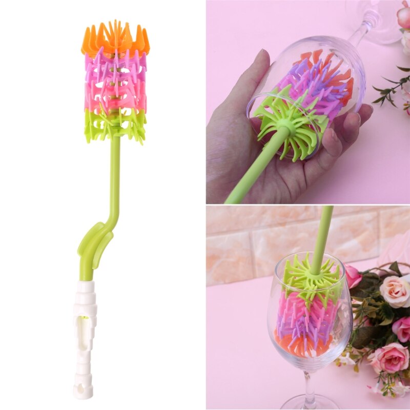 360 Rotation baby bottle Cleaning Tool Silicon Baby Milk Feeding Bottle Brush