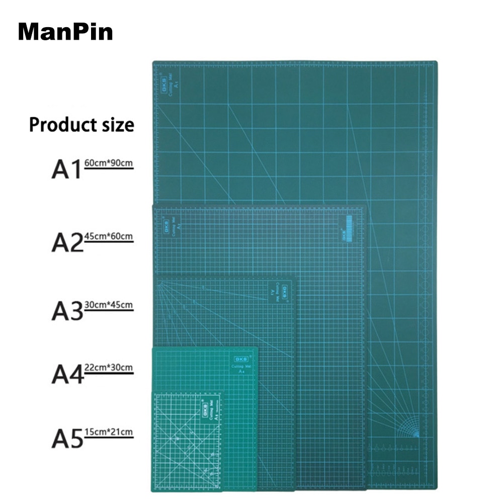 GKS A2 A3 A4 A5 PVC Cutting Mat White Core Table Mouse Pad Patchwork Manual DIY Sculpture Board Double-Sided LCD Repair Tools