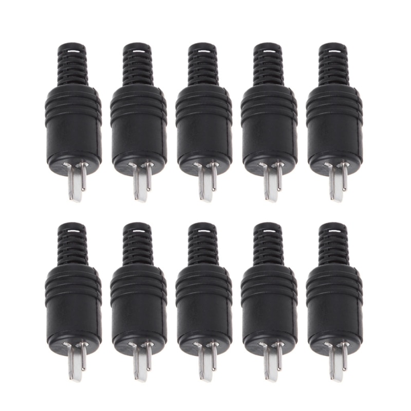10 Pcs 2 Pin DIN Speaker Plug 2-Pin Plug Hifi Loudspeaker Cable Solder Connector wire plug New Drop Shipping