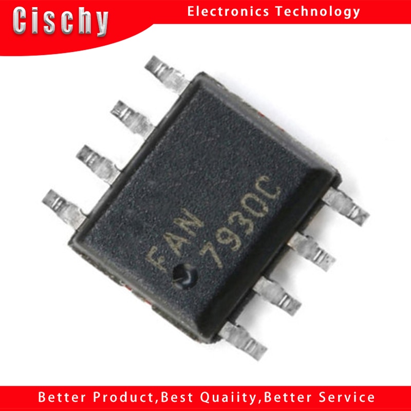 5PCS/Lot FAN7930 FAN7930C 7930C 7930 FAN7930BG SOP-8 SMD IC Chip