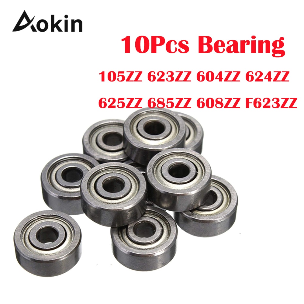 10Ps 608ZZ 623ZZ Double Shielded Miniature High-carbon Steel Single Row 105ZZ 624ZZ 625ZZ 685ZZ F623ZZ 604ZZ Ball Bearing New
