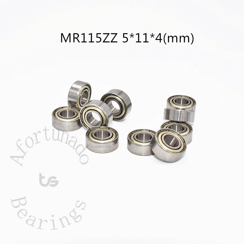 Miniature Bearing 10pcs MR115ZZ 5*11*4(mm) free shipping chrome steel Metal sealed High speed Mechanical equipment parts