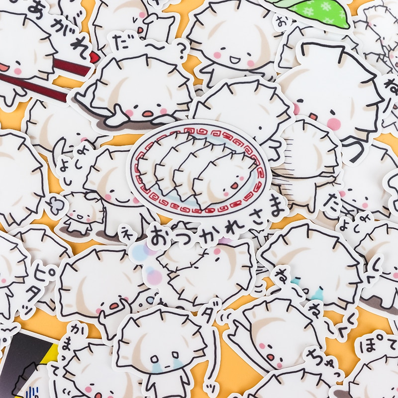 41pcs Creative Cute Hand Painted Kawaii Self-made Food Dumplings Scrapbooking Stickers/decorative /DIY Craft Photo Albums