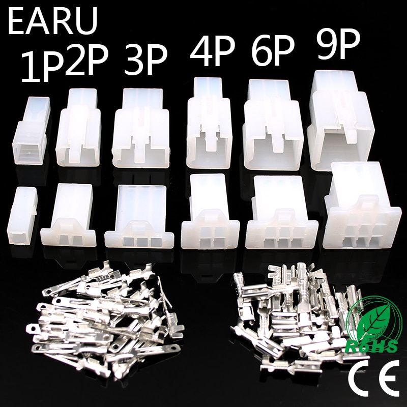 5-50set/lot 2.8mm 2/3/4/6/9 pin Automotive Electrical wire Connector Male Female cable terminal plug Kits Motorcycle ebike car