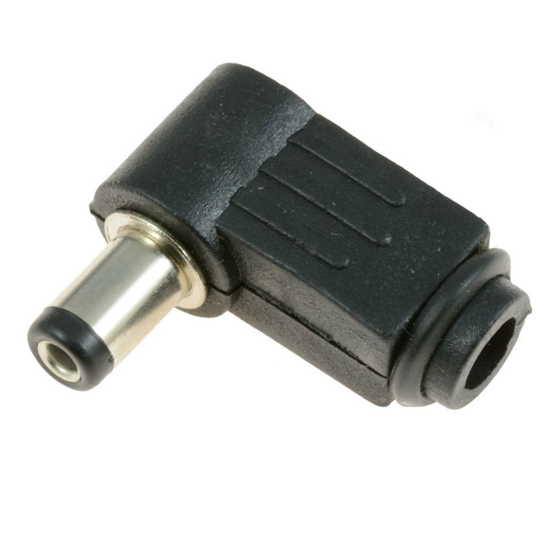 5Pcs 5.5x2.1mm DC Power Plug 5.5*2.1mm L-shaped Male 90 Right Angle Single Head Jack Adapter Cord Connector