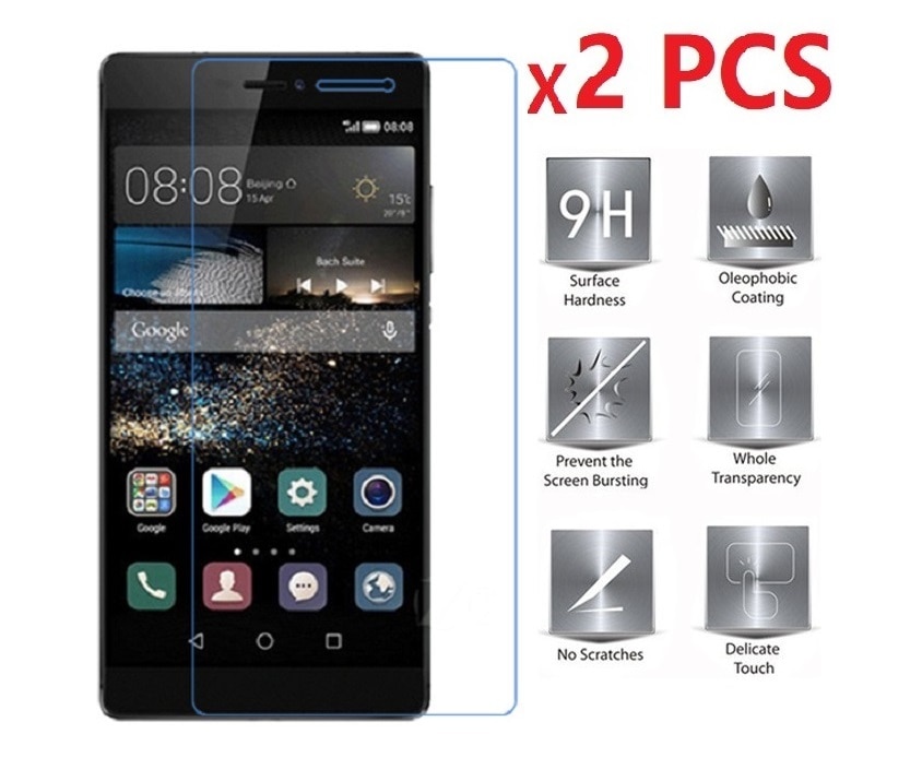2 PCS For Huawei P8 Tempered Glass Screen Protector For P8 2.5D 0.26mm 9H Anti-scratch Premium Shield Guard