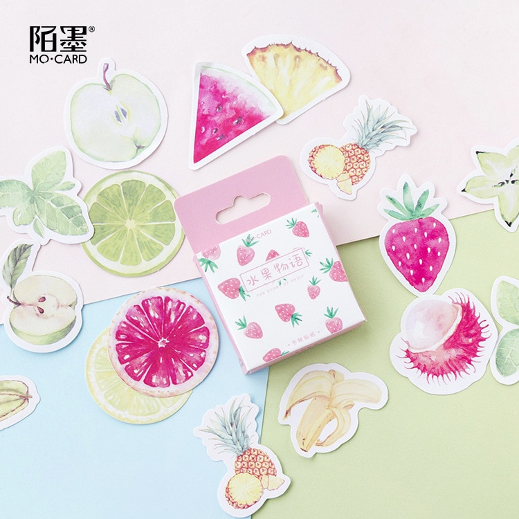 45 Pcs/box Fruits Cakes Washi Sticker Decoration Diy Ablum Diary Scrapbooking Label Sticker Kawaii Stationery