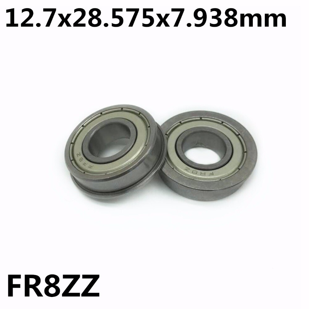50Pcs FR8ZZ 12.7x28.575x7.938 mm Flange Bearings Deep Groove Ball Bearing High Quality FR8