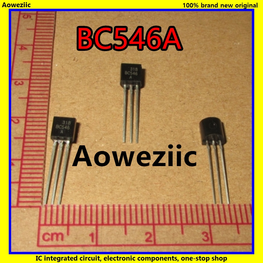 100Pcs/Lot BC546A BC546 TO-92 0.1A/65V NPN Low Power Transistor New Original Product