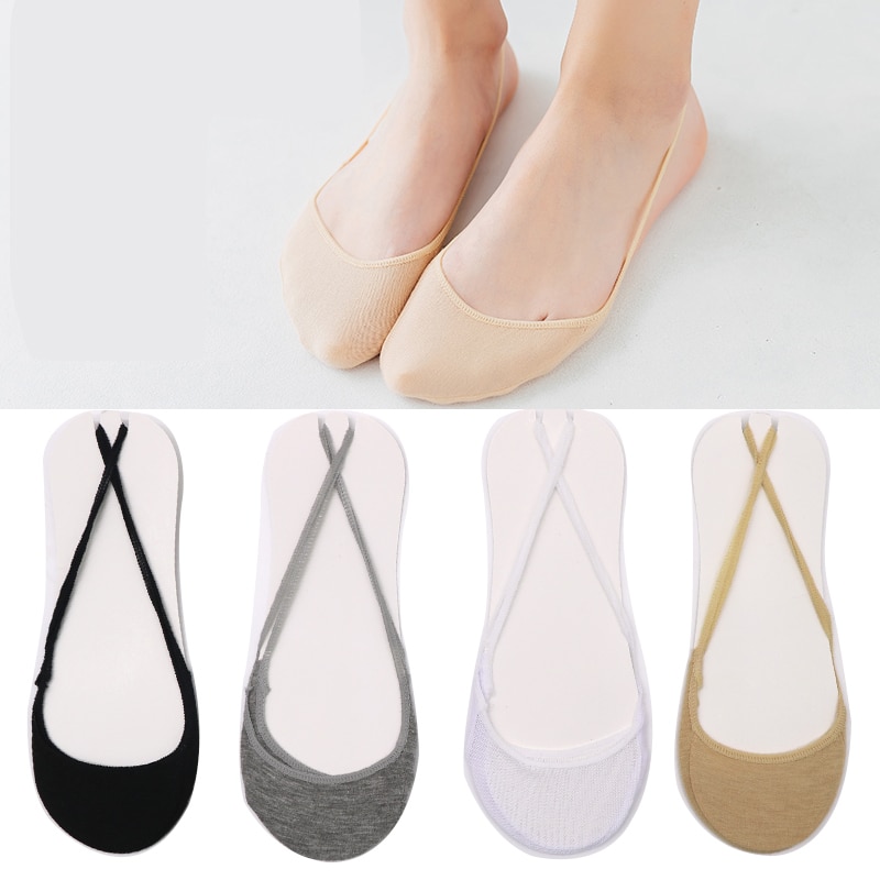 10pcs 5pair Cotton Comfortable Soild Half Sole Cover Invisible Sock Slippers for Women Girls Thin High Heel Shoes Socks Meais