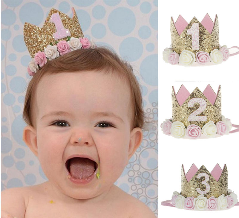 Baby Girl Headband For Girls Birthday Party Decor Cap Princess Crown Headbands Elastic Haarband Baby Girl Clothes Hair Accessory