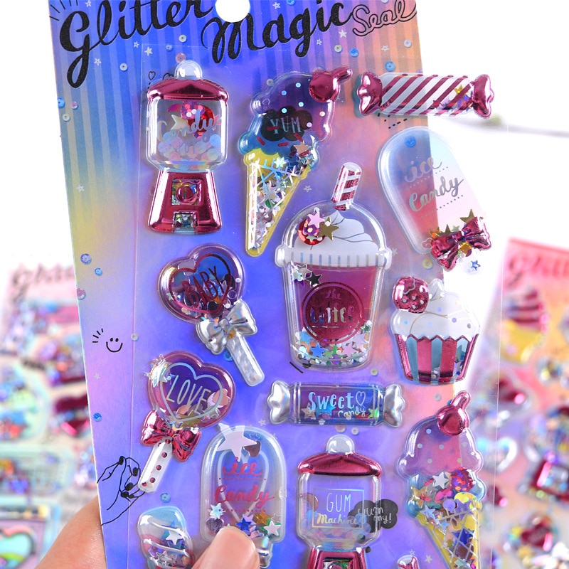 1pcs Kawaii Stationery Stickers Cute Shake Ice Cream Diary Planner Decorative Mobile Stickers Scrapbooking DIY Craft Stickers