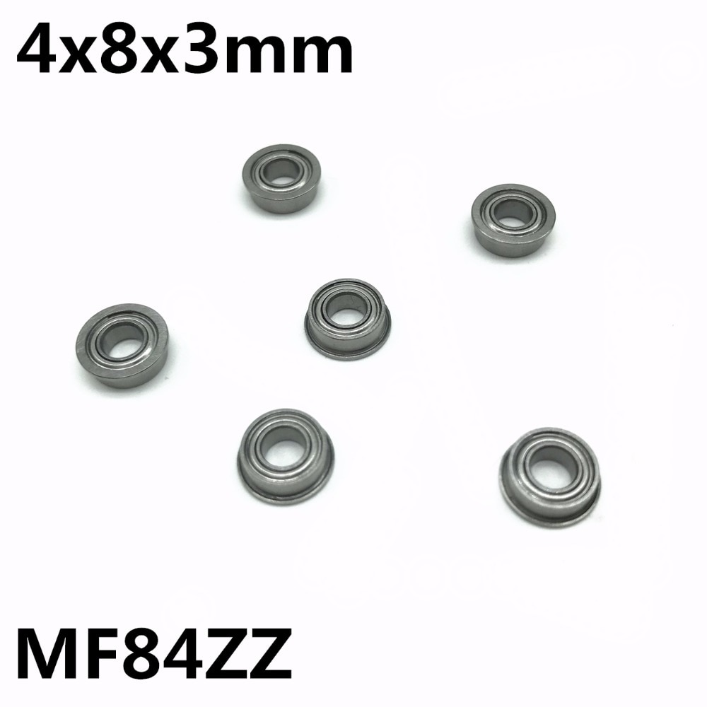 10Pcs MF84ZZ 4x8x3 mm Flange Bearings Deep Groove Ball Bearing High Quality MF84