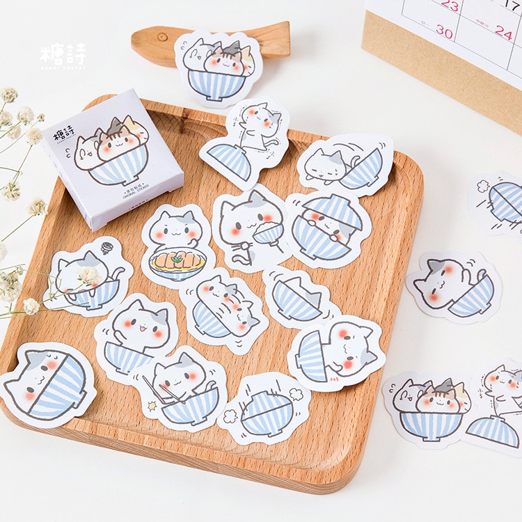 45 Pcs/pack Cats Hide And Seek Mini Paper Sticker Decoration Diy Ablum Diary Scrapbooking Label Sticker Kawaii Stationery
