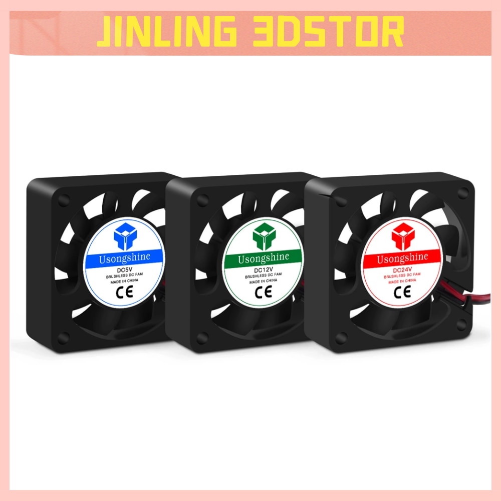 DC 5V/12V/24V Computer CPU Cooler Mini Cooling Fan 40MM 50x50x10/40x40x10/40x40x20 Small Exhaust Fan for ender 3 CR10 3D Printer
