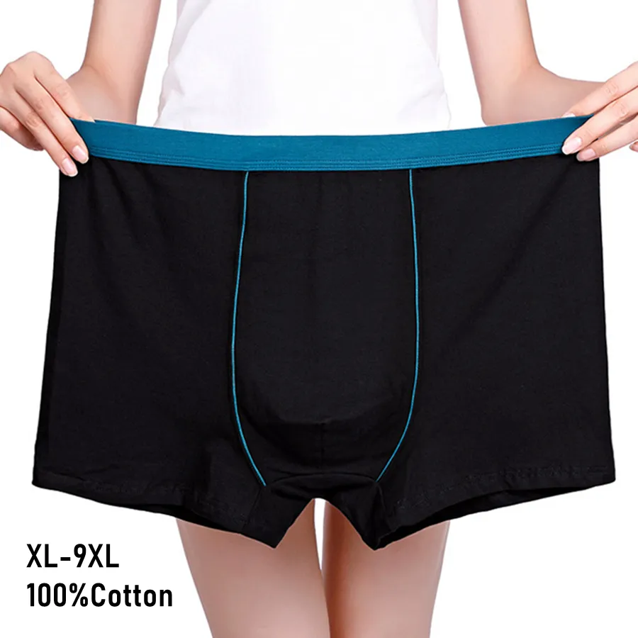 4pcs/lot 8xl 9xl Big Size Boxer Men Underpants Cotton Seamless Men's Panties Solid Shorts Mens Sale Boxers Underwear For Ma