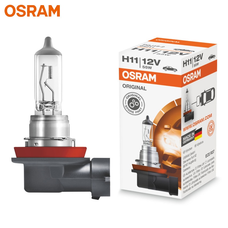 OSRAM H11 12V 55W PGJ19-2 3200K 64211 Original Line Bulb Headlight Standard Lighting Day Running Bulb Car Halogen Lamp 64211L 1X