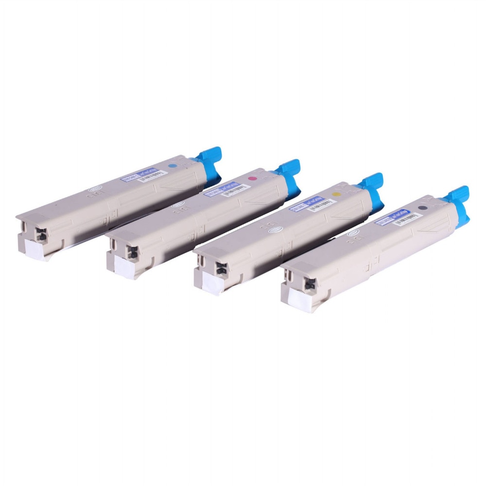 2500 BK 2000 C M Y Pages Toner Cartridge for OKI 43459303 11 43459304 12 C3300 C3400 3450 3520 43459301 9 43459302 10