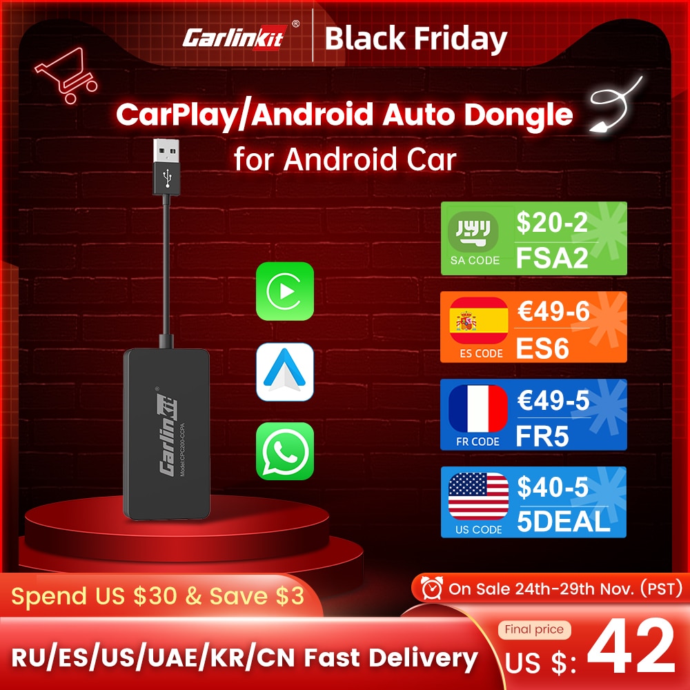 Carlinkit Wireless CarPlay USB Dongle Android Auto Adapter for Android Car Head Unit Multimedia Player Mirrorlink Autokit Box