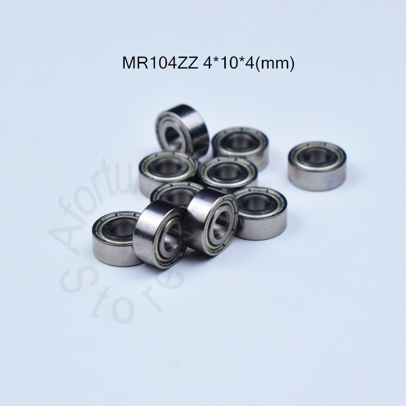 MR104ZZ 4*10*4(mm) 10piece free shipping bearing ABEC-5 bearing Metal Sealed Mini Bearing MR MR104 MR104ZZ chrome steel bearings