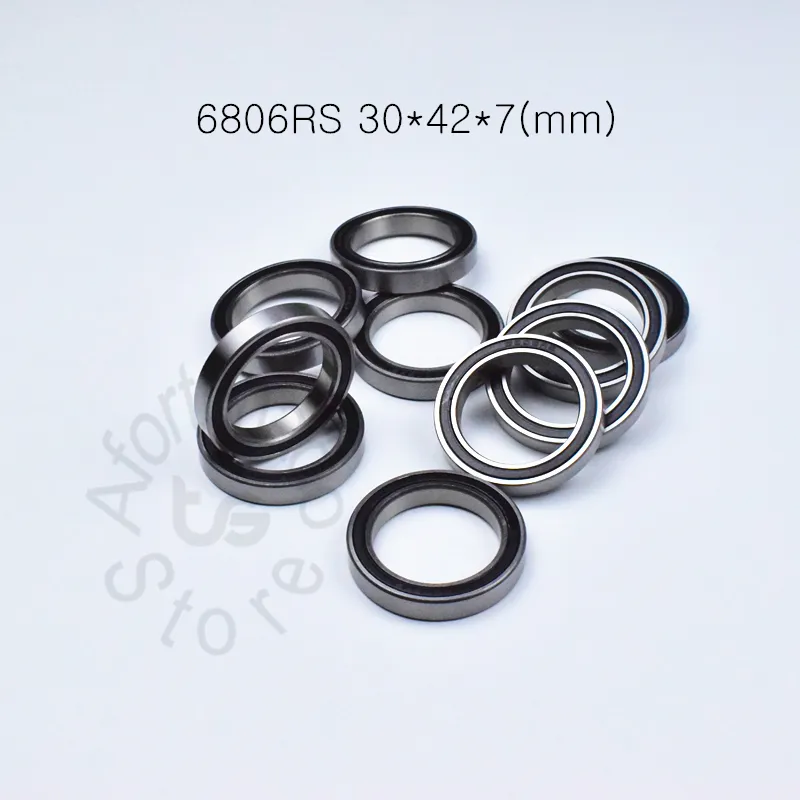 6806RS 30*42*7(mm) 1piece bearing ABEC-5 Rubber sealed bearing Thin wall bearing 6806 chrome steel bearings