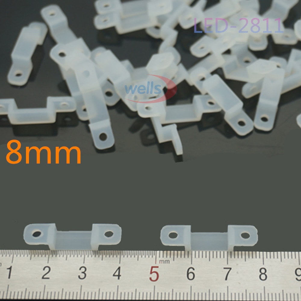 20pcs 8mm/10mm/12mm led Silicon Clip Connectors for 3528 5050 RGBW RGB WS2812 LED Strip light