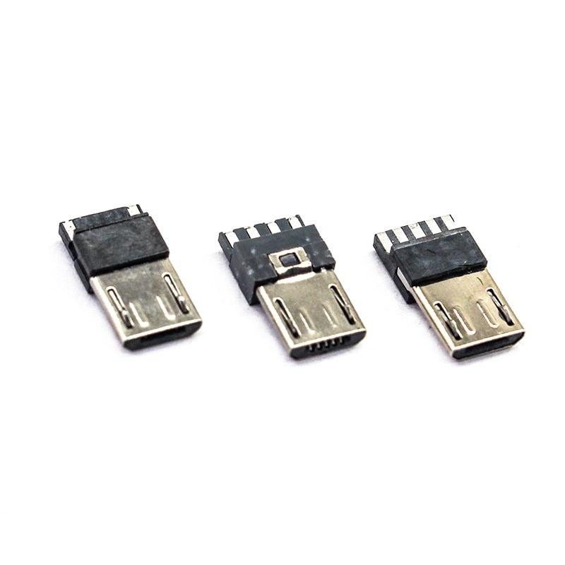 20/50/100pcs micro USB 2.0 Male 4p/5Pin USB Connectors USB Connector Port Jack Tail Sockect Plug Terminal For Samsung Huawei DIY