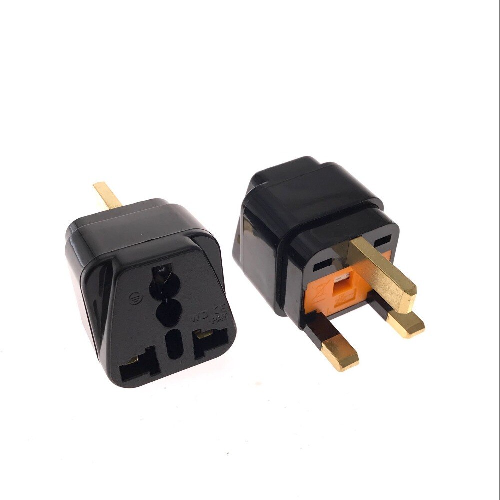 British Singapore Malaysia Male 13A To Universal US AU EU AC Power Travel Adapter Plug Converter Insured Wall Outlet Socket