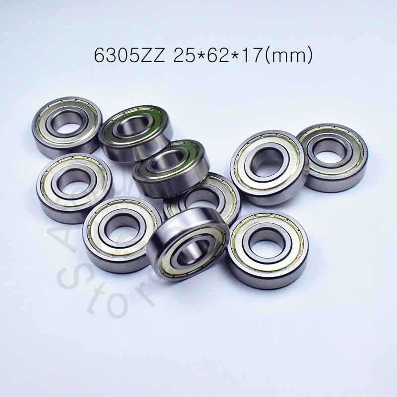 6305ZZ 25*62*17(mm) 1Piece bearings ABEC-5 6305 6305ZZ chrome steel deep groove bearing