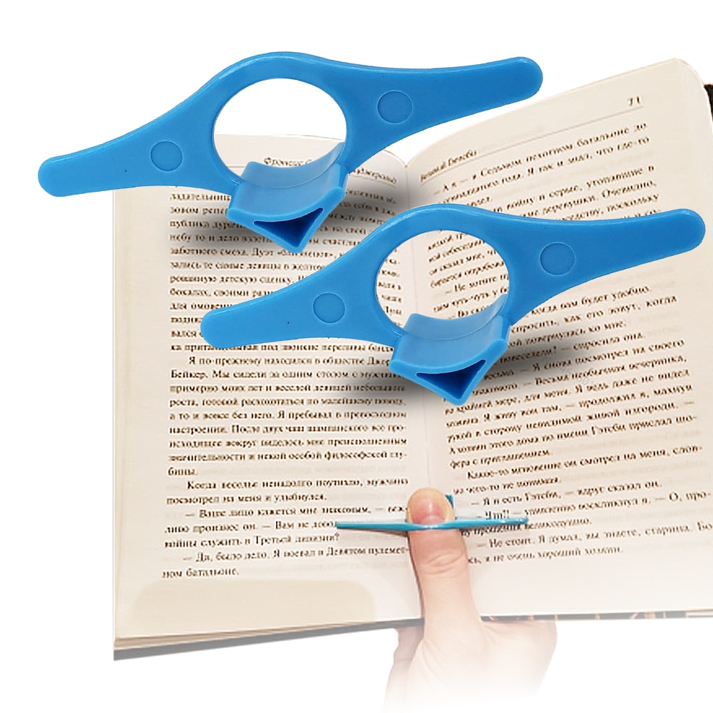 2 Pcs Book Page Holder Thumb Bookmark PP Material Reading Accessories Gifts For Readers Books Lovers Bookworm Librarian Literary