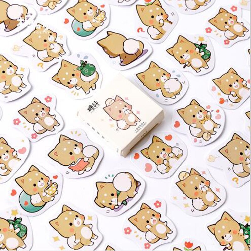 45 pcs/lot Cute Cartoon Shiba Inu dog mini paper sticker decoration DIY album diary planner scrapbooking label sticker