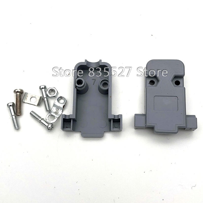 100PCS/LOT RS232 DB9 DB-09 serial port connector 9pin Shell socket / Plug head 2 rows copper COM socket adapter
