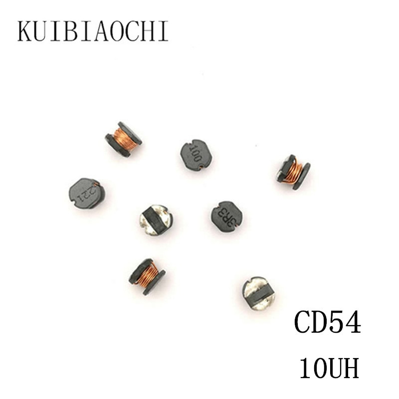 50pcs/LOT SMD Power Inductor CD54 10UH 100 5.8*5.2*4.5MM Unshielded winding inductor