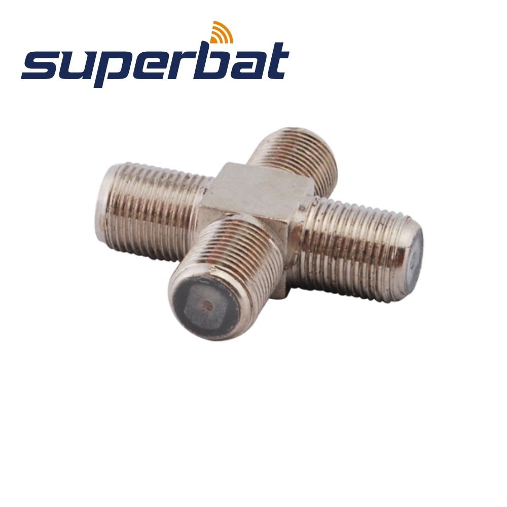 Superbat F Adapter F Jack to Female to Jack to Jack "+" Type RF Coaxial Connectors