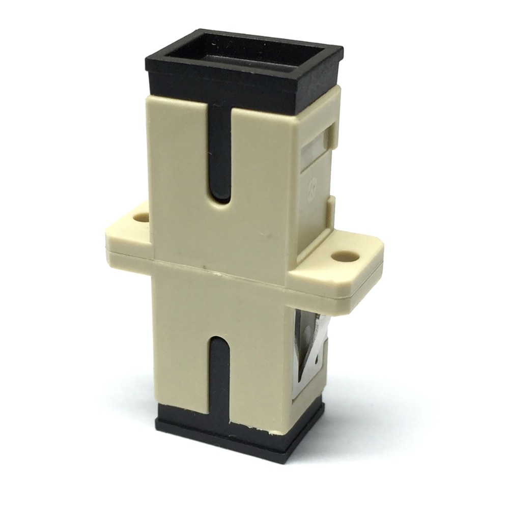 50pcs SC/UPC Adapter-Multimode -Simplex-with Flange-Grey