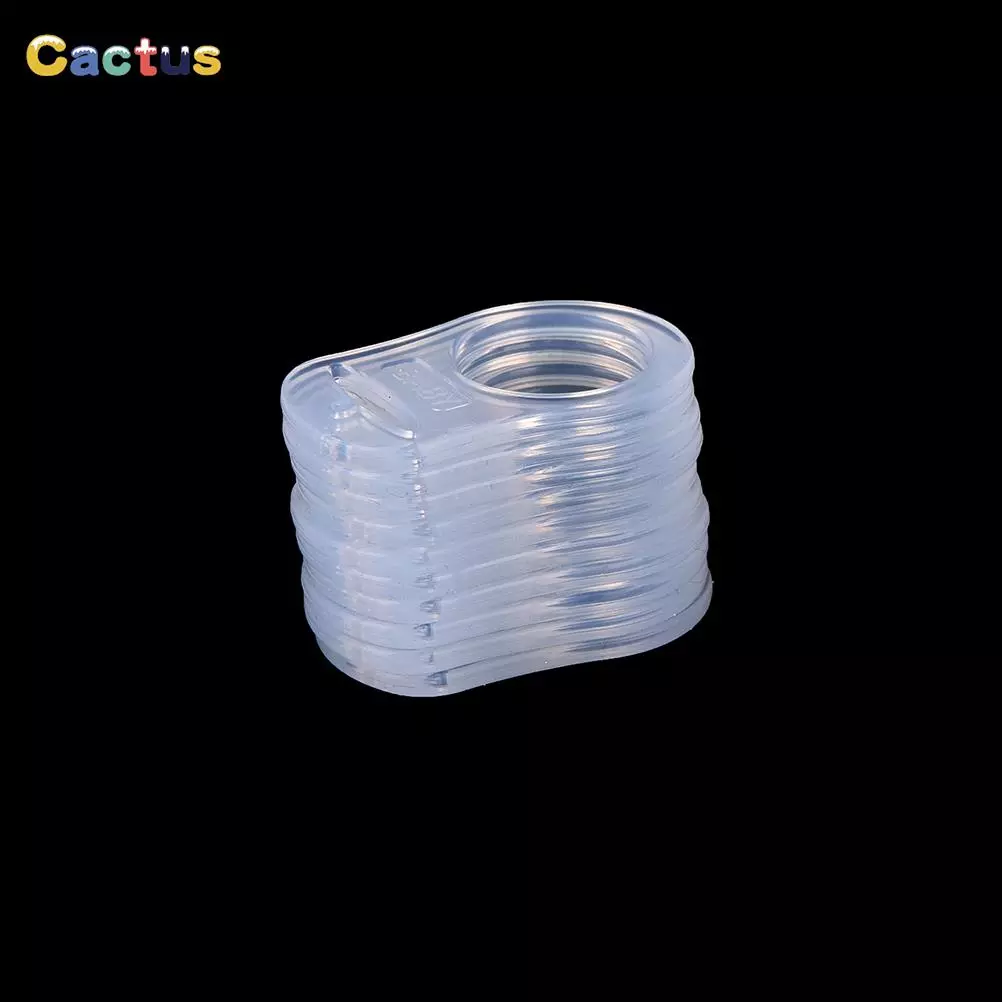 10Pcs/lot Clear Color Silicone Baby Infant Born Mam Pacifier Adapter Rings Dummy Clip Adapter Chain Pacifier Holder
