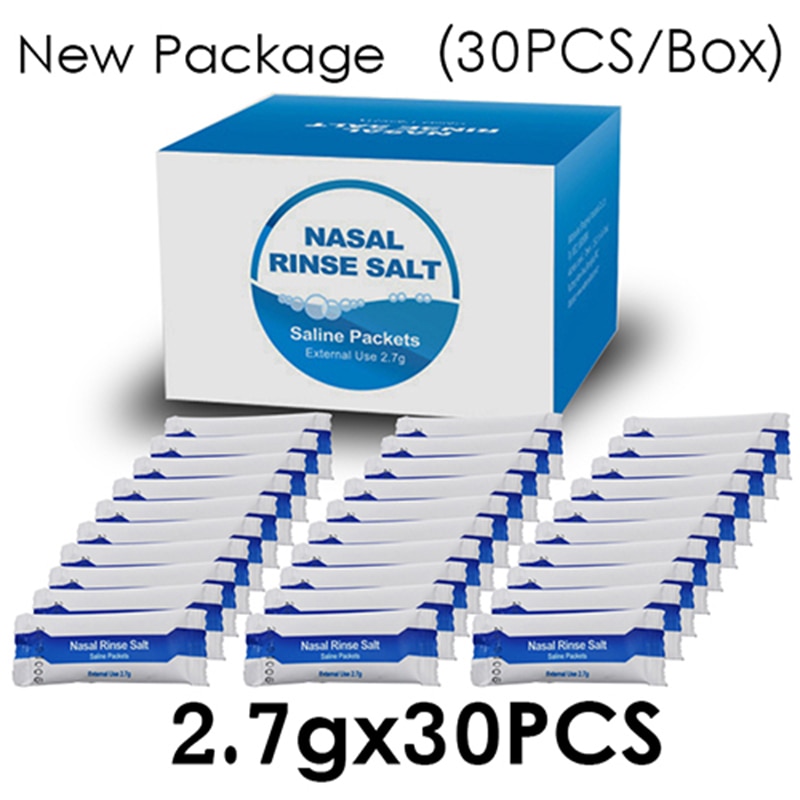 Nasal Wash Salt Rinse Mix Allergic Rhinitis Relief Nose Cavity Protector Irrigation for 2.7g 300ml Adults Children Nose Cleaner