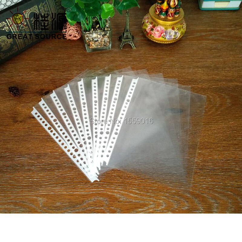 B5 Punched Presentation bag Translucency Nonpoisonous Tasteless For B5 File Folder Document Organizer Bag(100pcs/Lot)
