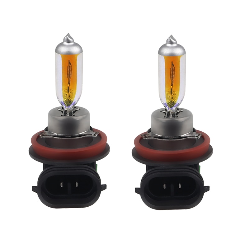 2pcs/1pair H11 55W Halogen Headlight lamp 12V 2300K Super Bright Yellow Halogen Light Fog bulb For Audi BMW Toyota Volkswagen