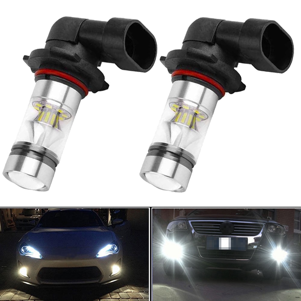 Car Styling Super White 9006 HB4 LED 2323 100W DRL Fog Light Bulbs Daytime Running Lights 2PCS
