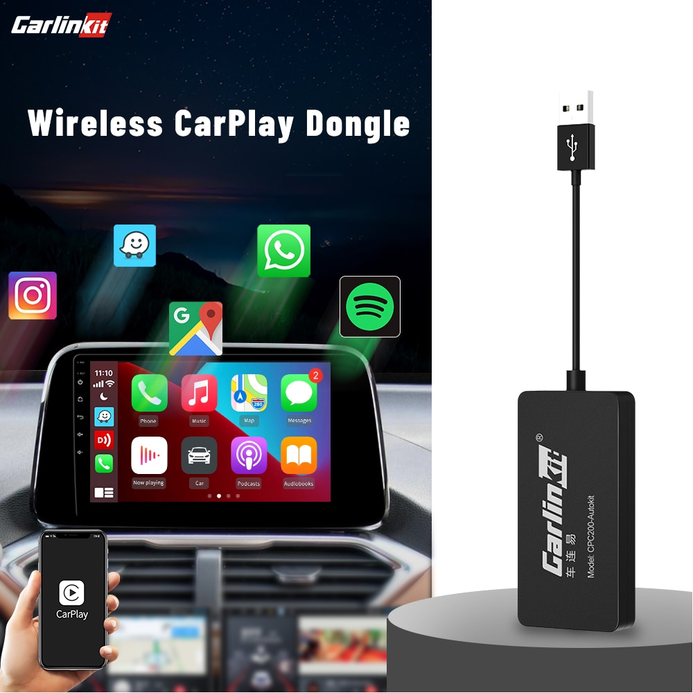 CarlinKit Wireless Apple CarPlay Dongle & Wired Android Auto Adapter Ai Box iPhone For Modify Android Car Radio Map Music Si