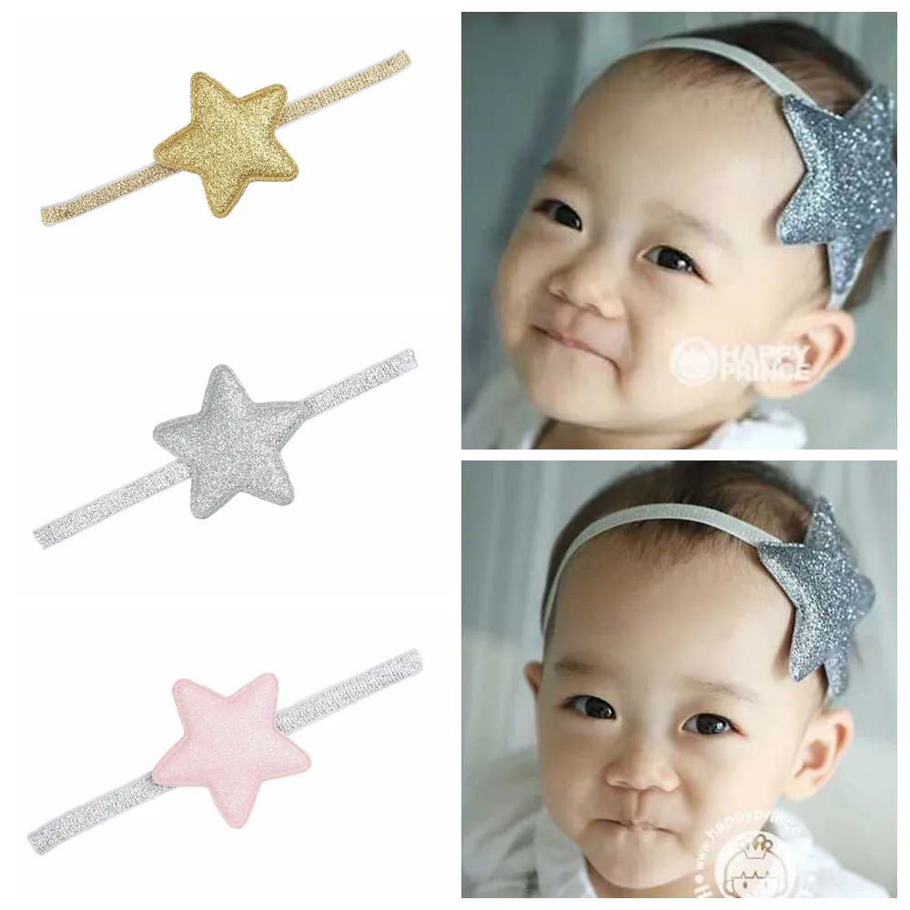 Yundfly Fashion Baby Girls Headband Shining Glitter Sequin Star Hairband Kids Headwear