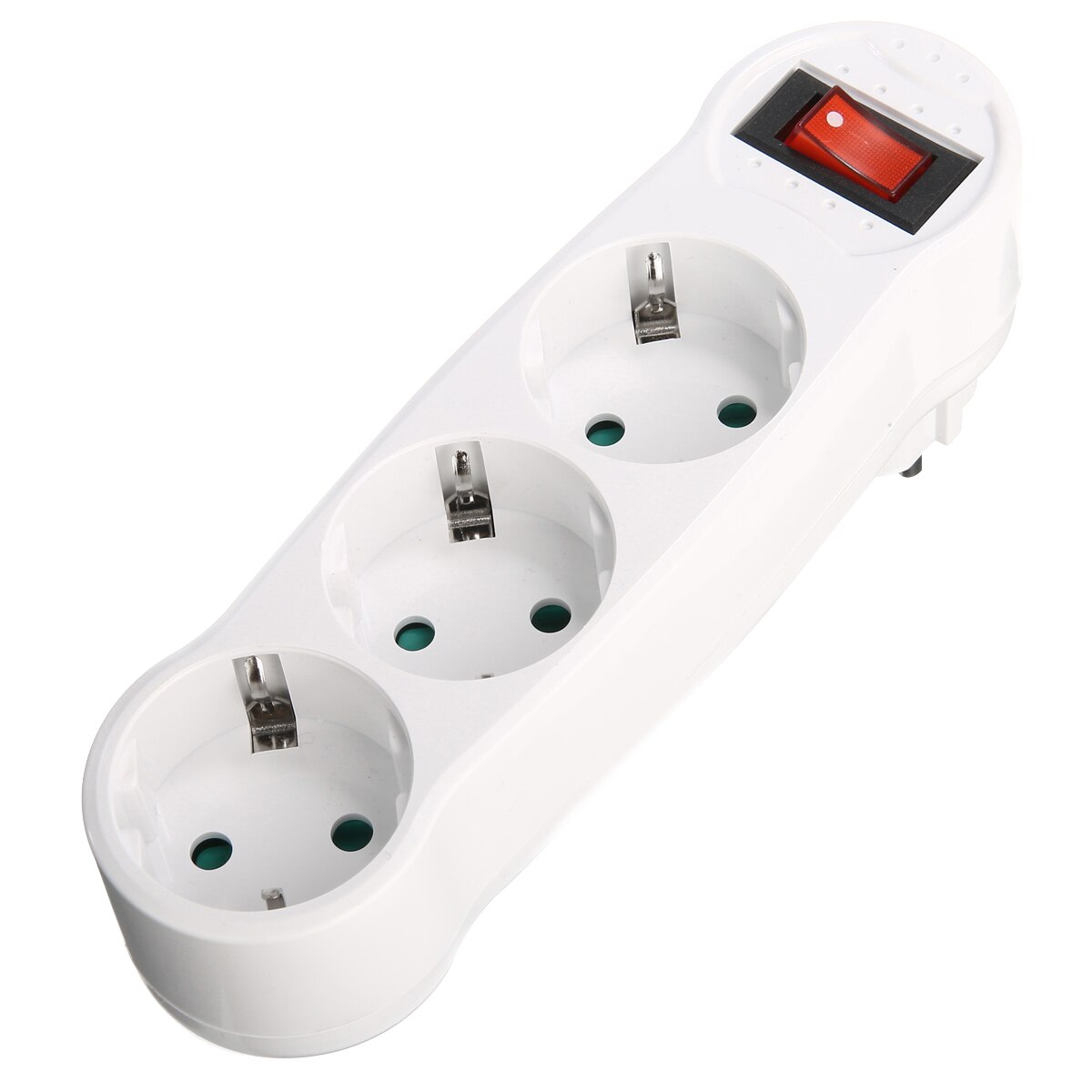 1pc Triple Plug Multiple EU Plug Sockets Outlet Charger Wall Socket Plug Lead Strip Adapter Three-way Plug 250V 16A