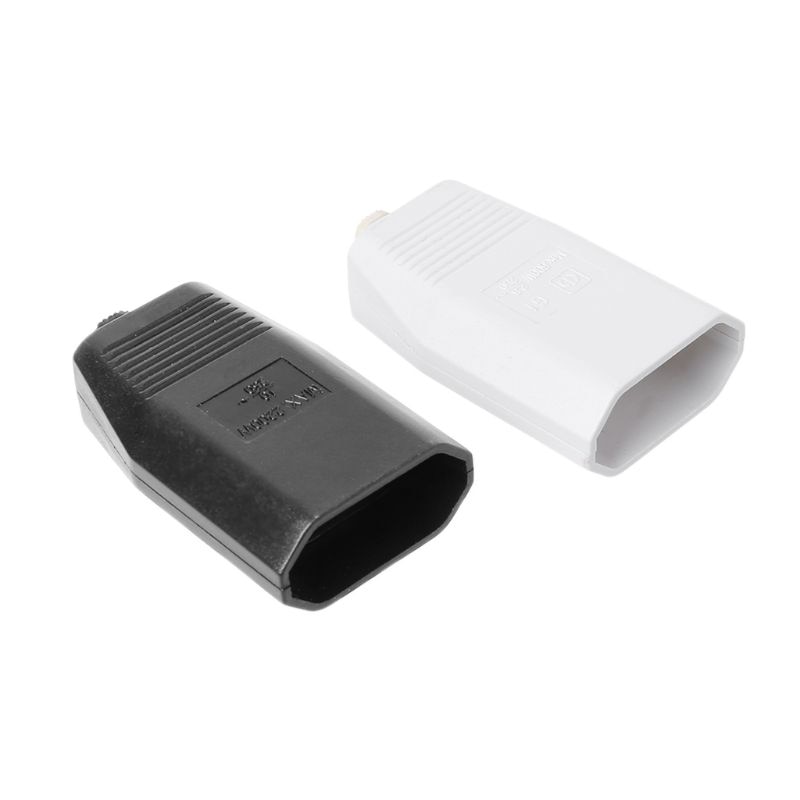 1pc European Standard Female Hole Socket Two-pole Power Extension Cord Plug Outlet