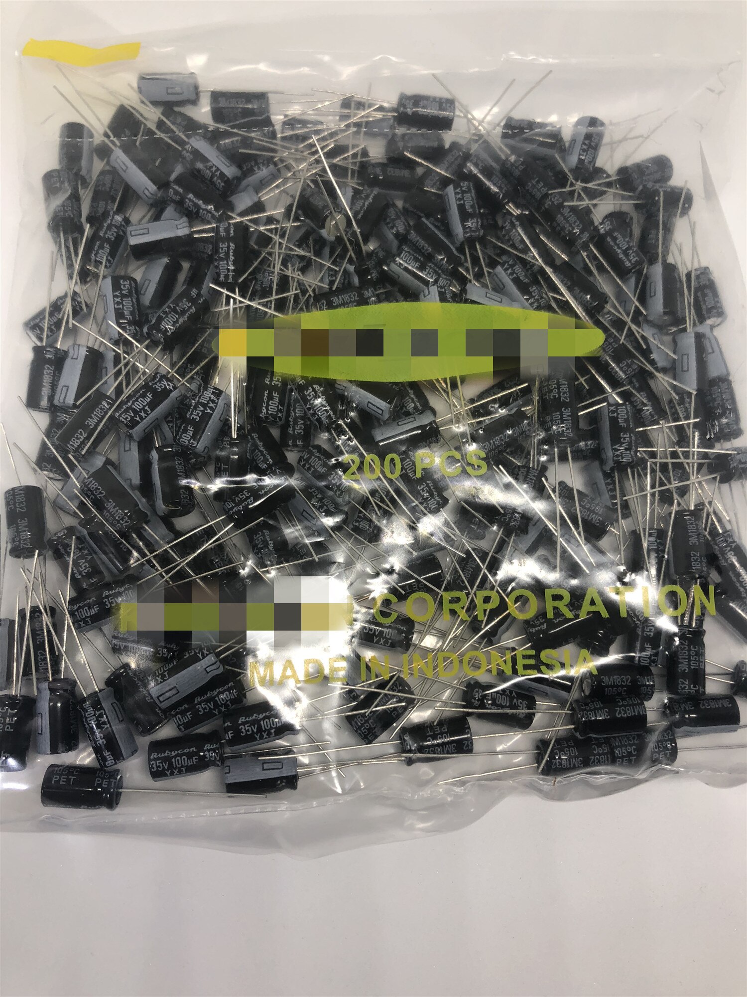 20PCS New and Original Rubycon 35V100UF 6.3X11MM 100UF 35V YXJSeries Long life low Impedance