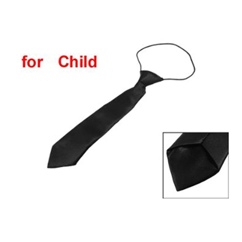 baby tie Solid Black Polyester Elastic Slim Necktie Neck Tie for Child Boys Kids Children Baby Wedding Colour Tie