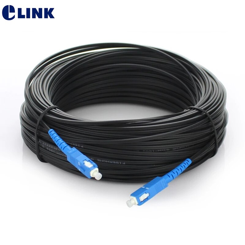 100M 1 Core SC Indoor Drop optic patch cord single mode Simplex FTTH Drop Fiber Optic Cable G652D jumper cable free shipping