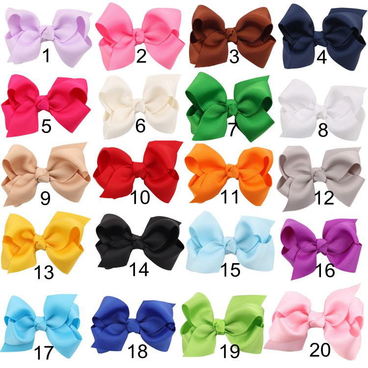 Yundfly 3" 10pcs Ribbon Bows For Girls Headbands Hair Clips Hairpin Chidlren Women DIY Hair Accessories