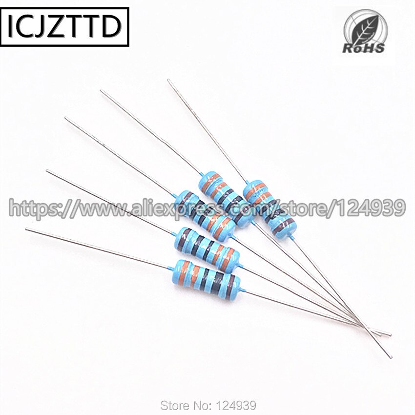 10pcs 0.5W 1% 1/2W 1% 1W 1% Mental Film Resistor 1M 1.0M 1.2M 1M2 1.5M 1M5 1.8M 1M8 2M 2.0M 2M2 2.4M 2M4 2.7M 2M7 3M 3.0M 3M0