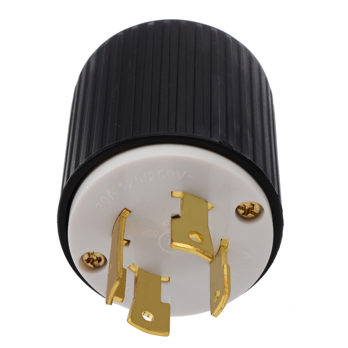 New Black Locking Male Plug L14-30 30Amp 125/250 Volt 3 Pole 4 Wire Grounding Locking Male Plug Connector